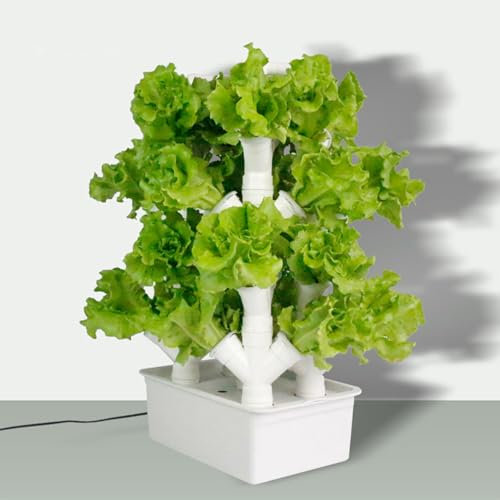 Generisch Hydroponic Growing System - Vertical Garden Planter, Indoor Garden Set with 2 Columns for Year-Round Fresh Herbs and Vegetables, Space-Saving Design for Home Use