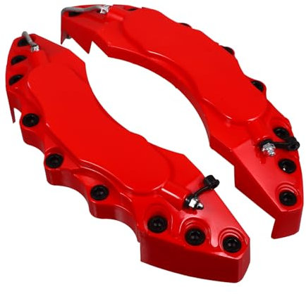 GLEAVI 2pcs Red Brake Caliper Covers Car Wheel Hub Caliper Covers Decorative Rear Disc Brake Protector Automotive Accessories for Vehicle Modification
