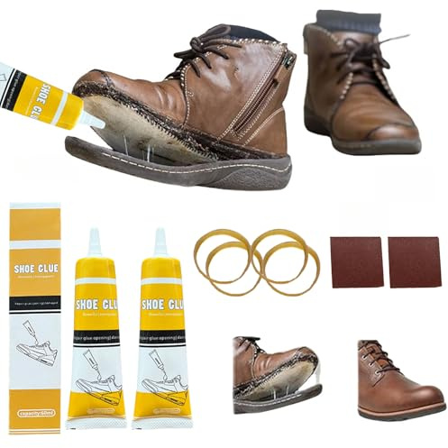 Colle Chaussures Ultra Forte,2pc Colle Forte Chaussure,Colles Semelle Chaussure,Super Glue Extra Fortes,Colles de Réparation de Semelle,Réparation Cuir Caoutchouc,Bottes,Boots,60ml