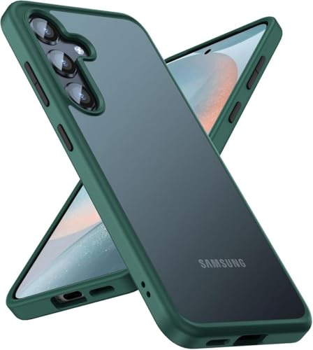 Premium Hülle für Samsung Galaxy S24 – Robust, stoßfest & stilvoll! Airbag-Technologie für Schutz auf Militärniveau. Kratzfest, griffig & sorgt für höchsten Komfort (Grün, Samsung S24)