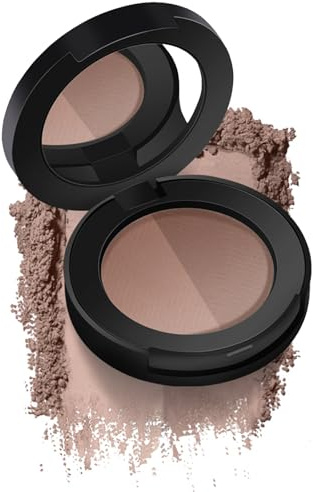 Polvere per sopracciglia bicolore – Finitura opaca e facile da nascondere – Applicazione uniforme, consistenza morbida e setosa, per il trucco quotidiano delle sopracciglia, #05, 1,6 g