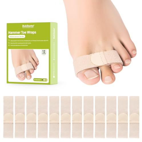 Bukihome Planchas para dedos en martillo, reutilizables, protegen y enderezan los dedos de los pies en martillo, corrector de dedos para hombres y mujeres, endereza las garras curvas, rizadas
