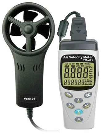TM-411 Handheld Digital Anemometer Air Velocity/Flow Meter Datalogger