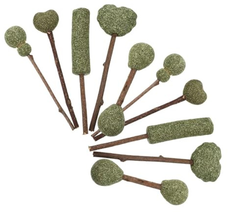 MUELODSIC 10 Stück Teiliges Katzenminze kauspielzeug Essbare Catnip Lollipops für Zahnpflege Natürliche Kausticks für Katzen zur Verdauungsförderung und Spielerischen Bewegung Gemischte