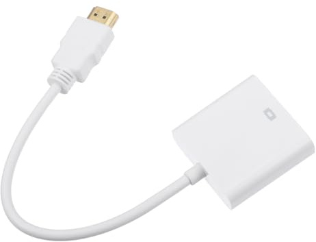 SOIMISS Convertitore Video Digitale a Vga Cavo, Adattatore Convertitore Vga Analogico 1080p, Plug and Play Per Computer e Dispositivi Multimediali, Guscio Abs Resistente Bianco