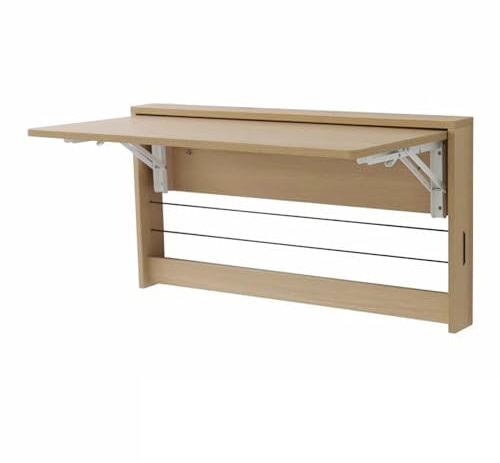 BiaBuiMM Tavolo Pieghevole a Muro e Banco da Lavoro Pieghevole, Tavolo da Parete per Cucina, Studio e Piccoli Spazi, Soluzione Salvaspazio Multifunzionale(Yellow,24.8in/63cm)