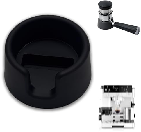 Squliicayy Anti-Slip Coffee Tamper Base Compatible with Ninja Espresso Machine ES601 Coffee Handle, Silicone Support Stand for Handheld Portafilter, Enhances Tamping Stability and Extraction (Black)