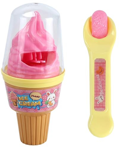 Faroby Jouet à Pudding avec cuillère, Simulation drôle de crème glacée, poupée de bébé, Nourriture en Plastique sûr, Jeu Simulation Nourriture pour Jeu rôle poupée