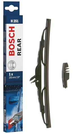 Bosch Scheibenwischer Rear H251, Länge: 250mm – Scheibenwischer für | Kompatibel mit: CHEVROLET TRAX, FIAT CINQUECENTO, FORD MAVERICK, JEEP GRAND CHEROKEE II, PATRIOT, LAND ROVER RANGE EVOQUE