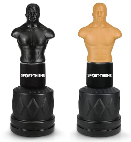 Sport-Thieme Boxdummy Boxing Man | Höhenverstellbarer Kampfsport Trainingsdummy + Standfuß in Zwei Farben | Realistisch, Standsicher, große Trefferflächen | 175x56x56 cm | Gefüllt: ca. 126 kg
