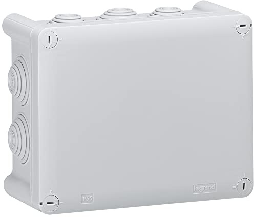 Legrand - Boîte de dérivation rectangulaire - 180x140x86 mm - fermeture 1/4 de tour - gris