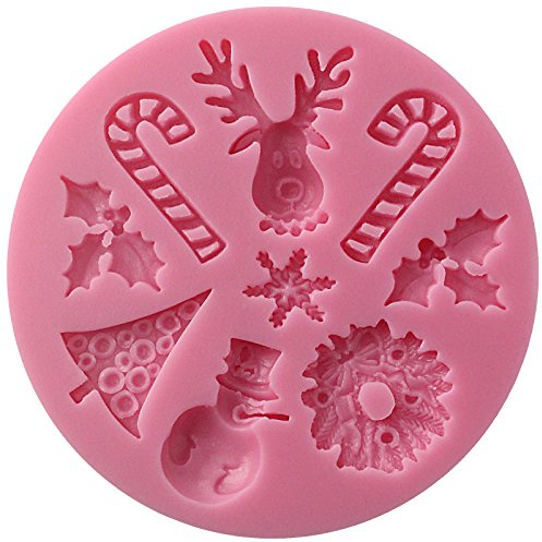 Funshowcase Santas Essentials Candy Silicone Mould for Cupcake, Cake Decoration, Sugar Paste, Fondant, Butter, Resin, Polymer Clay Crafting Projects