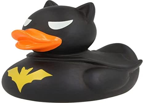 Lilalu Badeente Gummiente Schwimmente Sammeln Ente Halloween Superheld Krone: Art: Dark Duck- Ente