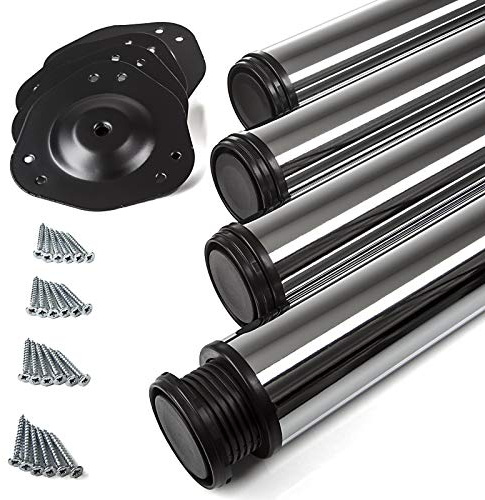 SOTECH 4er Set Tischbeine Model G Ø 60 mm Chrom poliert Höhe 710 mm
