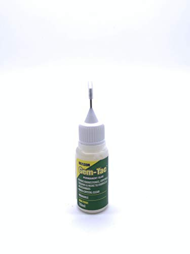 World of Sparkles 10 ml Beacon Gemtec lim med kristallnål för applicering av kristaller, strass, diamanter, konst- och hantverksprojekt och modetillbehör (1 flaska)