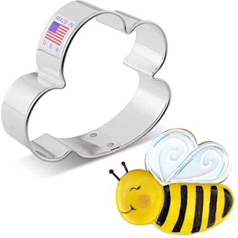 Ann Clark Cookie Cutters Cute Bee Cookie Cutter, 7.62 cm | A Perfect Size and Shape from America's Largest Cookie Cutter Maker, Food-Safe American Steel, Family Owned Since 1989