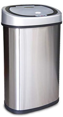 QINGGANGLING999 Poubelle Poubelle d'induction Intelligente Peut la Poubelle d'acier Inoxydable 50L - Bureau d'hôtel de Centre Commercial de Centre Commercial Extérieur