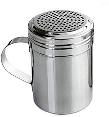 1/2pcs Powder Decorating Shaker Stainless Steel Spice Bottles Steel Powder Shaker with Handle Perfect for Chocolate, Cocoa, Sugar, Salt, And Flour Dusting ,Easy to Clean(size:1pc L( 6.8*12.5cm))