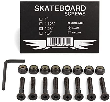 Skateboard Hardware - Set di viti da 1,25 pollici, per longboard
