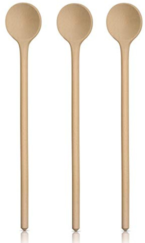 Kochlöffel & Co Holz aus unbehandeltem Buchenholz | 1 Set mit 10 Löffeln zu 30 cm | Besteck in Handarbeit hergestellt | Küchenhelfer | praktische Holzlöffel -