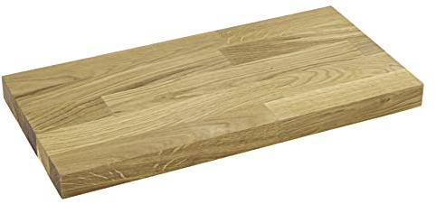 Wooden Solid Oak Chopping Board 400mm x 200mm x 27mm | Premium Reversible European Hardwood Cutting Board Serving Platter | Easy Clean Treated Wood Surface