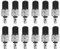 12pcs Fahrradventil Ersatz Set, Fahrrad Ventil-Adapter, Fahrrad-Ventilkappen und Ventileinsatz, für DV-NV-BV Bike Valve(Splitter)
