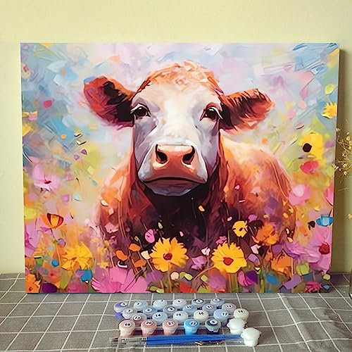 Malen nach Zahlen-Sets für Erwachsene, Acryl, abstraktes Pferd, Tier, Ölgemälde, Leinwand, Malen-nach-Zahlen-Set für Anfänger, Dekoration für Zuhause, Schlafzimmer, Dekoration (40,6 x 50,8 cm),