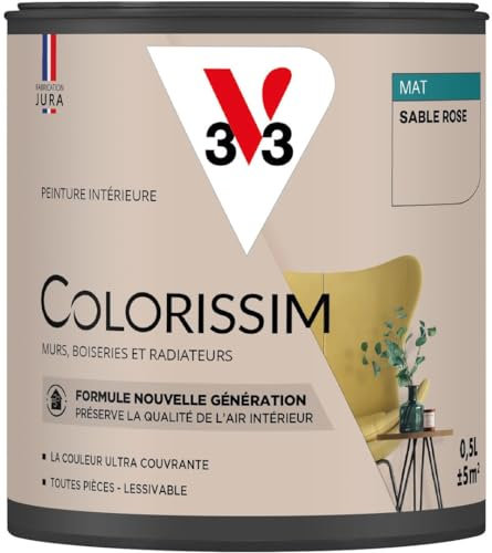 V33 Peinture multi-supports Colorissim® Sable rose Mat 0,5L