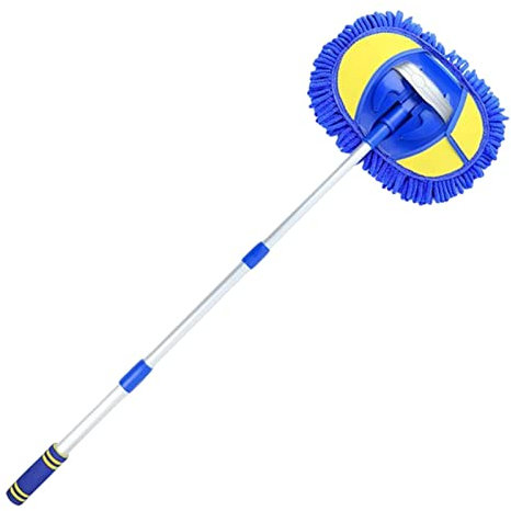 fanelod Brosse de Lavage de Voiture, éponge télescopique de Lavage de Voiture, vadrouille à Long Manche, Brosse de Nettoyage de Voiture, kit à Long Manche pour Laver Les détails des Voitures, camions