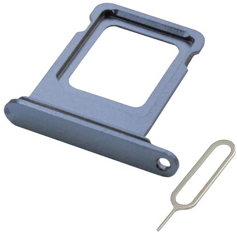 MMOBIEL SIM Card Tray Compatible with iPhone 13 Pro/13 Pro Max – SIM Slot Tray Holder – SIM Holder Replacement – Incl. SIM Card Removal Tool And Waterproof Rubber Seal Ring - Blue