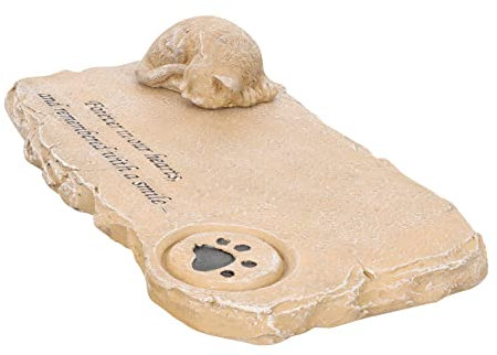 Yardwe Garten-gedenkstein Für Katzen Dekorativer Haustiergrabstein Aus Harz Grabtafel Für Draußen Kätzchen-gedenkstein Witterungsbeständiges Grabmal