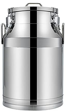 Dichtungsdeckel, Milch, Weineimer, Eimer, Flüssigkeitslagertank, 304 Edelstahl, Milchkannen, Transporttank, für Öl, Flüssigkeit, Getreide, Feststoffe, 20 l (32 x 40 cm)