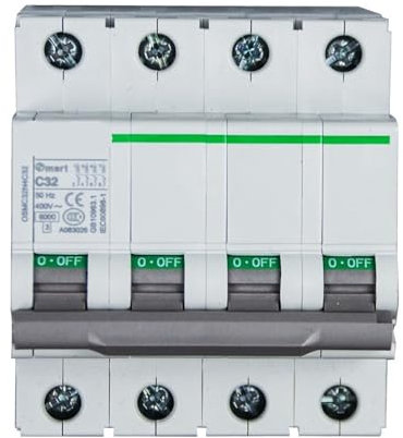 Disjoncteur Miniature magnétique thermique de Type C 4P 2A 3A, interrupteur à Air électrique 400VAC 50HZ 6KA 1 pièce(2A)