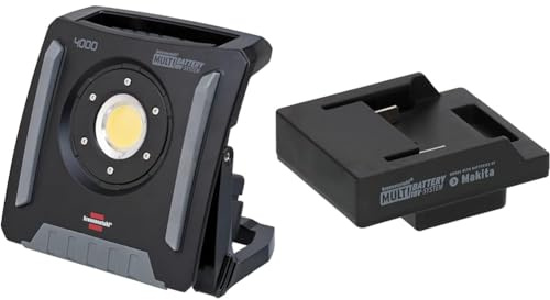 Brennenstuhl Multi Battery LED Akku Baustrahler 4000 MA & Adapter Makita für LED Baustrahler Multi Battery 18V System