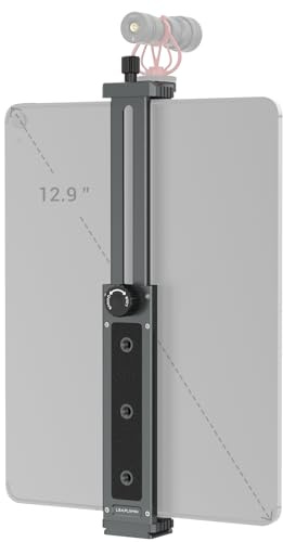 Leaplumin Stativhalterung für Ipad, Aluminium Tablet Stativ Halterung, Tablet Stativhalterung mit 1/4 Schraube, Kompatibel mit Ipad Pro 12.9/11-(6.5-17.3)