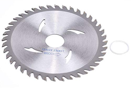 Hoja de Sierra Circular, Discos de Corte de Madera de Carburo Cuchillas de Madera Rueda 125 X 22,23 Herramienta 40T para 22,23 Mm