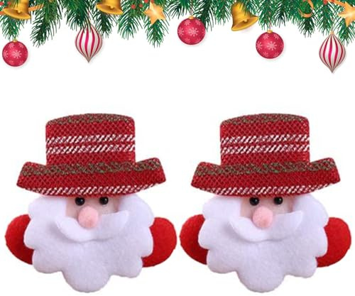 LED Weihnachten Brosche Weihnachtsmann-Brosche Weihnachten LED Brosche Weihnachten Führte Brosche Leuchtende Weihnachtsbroschen Weihnachts-Brosche mit LED-Licht für Party Geschenk Weihnachten 2 Stück
