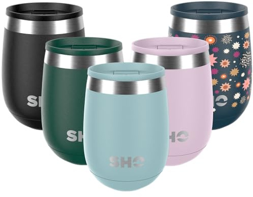 SHO Pacto Insulated Stainless Steel Tumbler (Arctic Mist, 360ml) | Splash-Proof Slider Lid, 4H Hot, 8H Cold, Reusable, BPA-Free