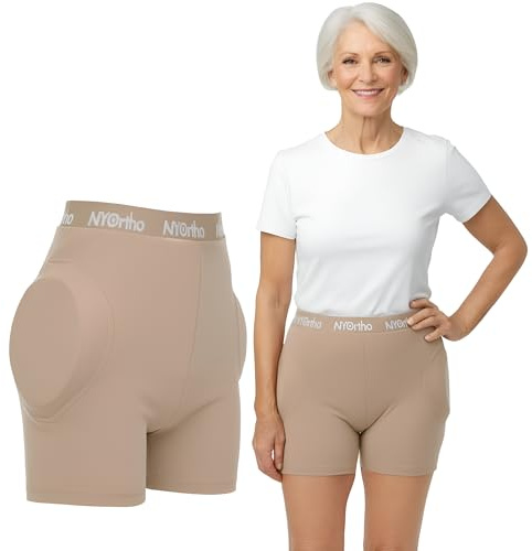 NYOrtho Hip Protector Unisex – Low Profile Fall Absorption Shorts – Padded Hip Pads for Elderly – Fracture & Injury Prevention – Crash Pants – Breathable Protective Shorts