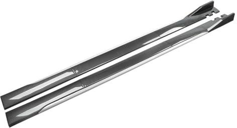 Car Seitenschweller für BMW M4(4seats) 2020-2023,Autos Seitenschweller Rocker Splitter Side Winglet Wing Diffusor Karosserie-Kit,J-Carbon Fiber White