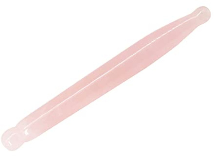 FRCOLOR Natürlicher Rosa Jade Gesichtsroller zur Muskelkontraktionsanpassung und Aktivierung der Durchblutung für Beine und Nacken Entspannendes Massagekristallgerät für Berufstätige