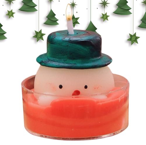 Weihnachts- Deko mit Duft, Sojawachs | Zirbenduftkerzen im Glas, Aromatherapiekerzen für die Heimdekoration, Weihnachtskerzen d