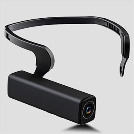 QZCX Bodycam, A33 Telecamera digitale montata sulla testa del corpo piccolo nero Cam 1080P Videocamera Videocamera con rilevamento del movimento for visione notturna Cam wireless(4K＋WIFI＋GPS)