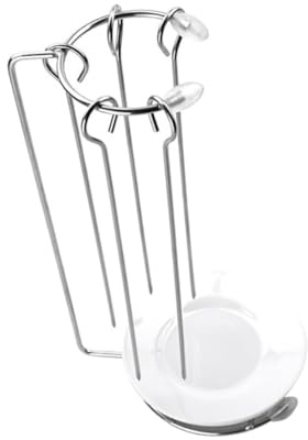GARIOUANS Soporte Moruno Inoxidable con Bandeja Antigoteo Parrilla Colgante Desmontable para Brochetas Largas Accesorio Práctico para Barbacoa y Ahumador Portátil
