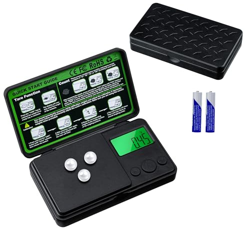 Tolesum 500g/0.01g Bilancia di Precisione, Bilancia Digitale Grammi con Funzione di Tara e 7 Unità di Misura,Mini Bilancia Tascabile Portatile per Gioielli Cucina,Bilancino di Precisione Digitale