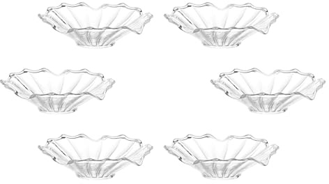 Gralara 6 Stück Tropfschutz für Kerzen Wachsfänger Aus Glas Tropfschutzringe Kerzenteller Und Tropfschalen Zur Ästhetischen Aufwertung für Andachten Hochzeite, Geripptes Blütenblatt