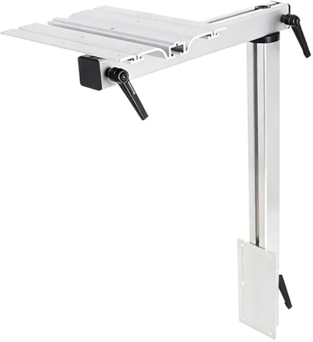 NORLYT Removable 360° Swivel Table Leg System, Black Detachable Base Mount Campervan Table Stand for T5 T6, Caravan Motorhome RV Boat (Silver)