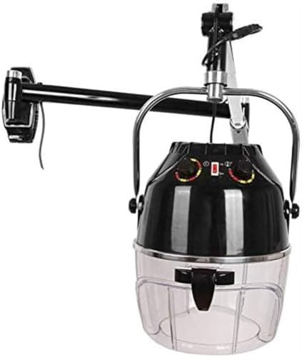 900W Wall Mounted Hair Dryer Adjustable Hood Swing Arm Salon Hairdresser Timer Temperature with Heating Element for Quick Drying