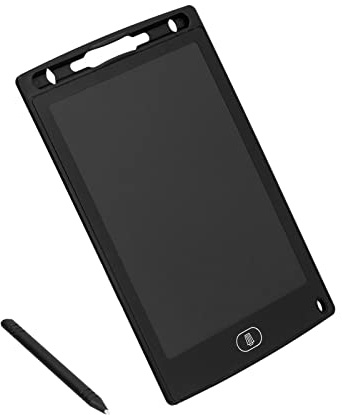Fdit Tablette D'écriture LCD Effaçable, Planche à Dessin Légère avec écran Confortable, Bloc-Notes pour Usage Domestique, école, Bureau, Tableau de Croquis Portable (Black)