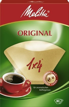 Melitta Four Cup Coffee Filter Paper Brown Pack of 80